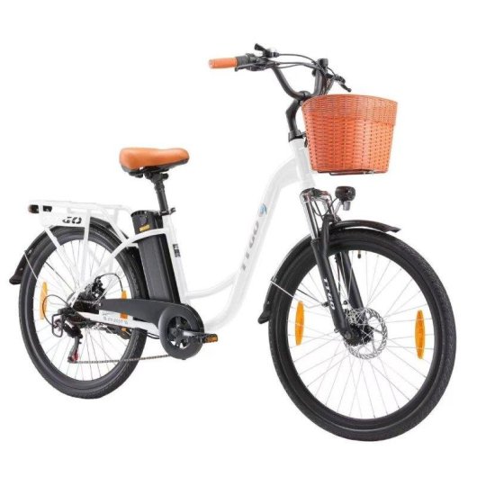 Bicicleta eléctrica TTGO YY-26ST 250W 26" 36V 14,5 Ah blanca