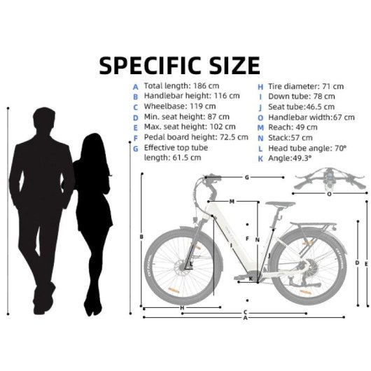 Bicicleta Eléctrica TTGO Z3 Motor 250W Batería 48V 15 Ah