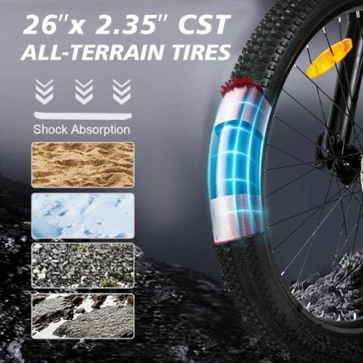 Velo Electrique Samebike LO26-II-YD 250 W 48 V