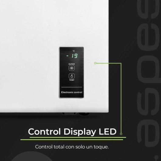 Congelador horizontal ASPES Dual Cooling 418 L Motor Inverter Clase E