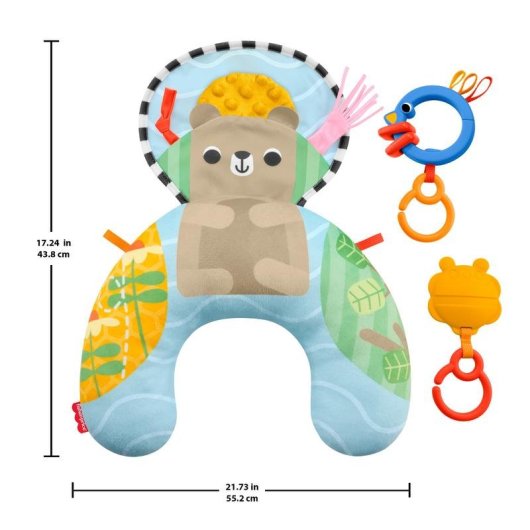 Cojín de juego Fisher Price Aventuras sensoriales con mordedor y sonajero