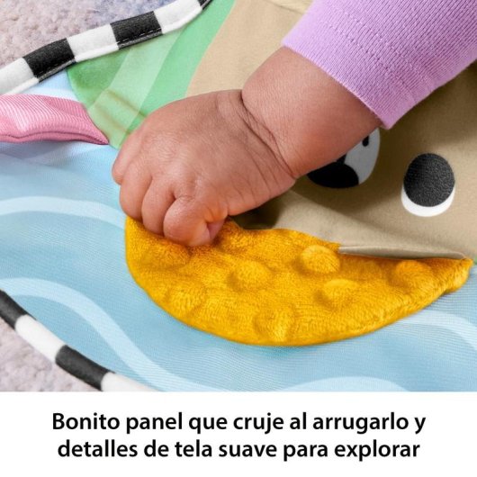 Cojín de juego Fisher Price Aventuras sensoriales con mordedor y sonajero