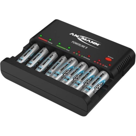 Caricatore Powerline 8 Ansmann AA/AAA NiMH NiCd