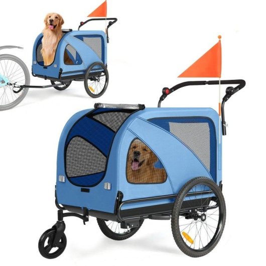 Remolque para mascotas 2 en 1 Sepnine 10202NS azul hasta 50 kg