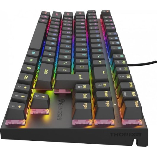 Tastatur GENESIS Thor 303 TKL mechanisch Hot Swap Outemu Peach Silent US International