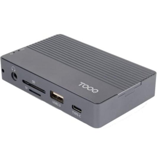 Caja PC TooQ TQE-2242G M.2 Aluminium Gris avec HUB USB-C 10 en 1