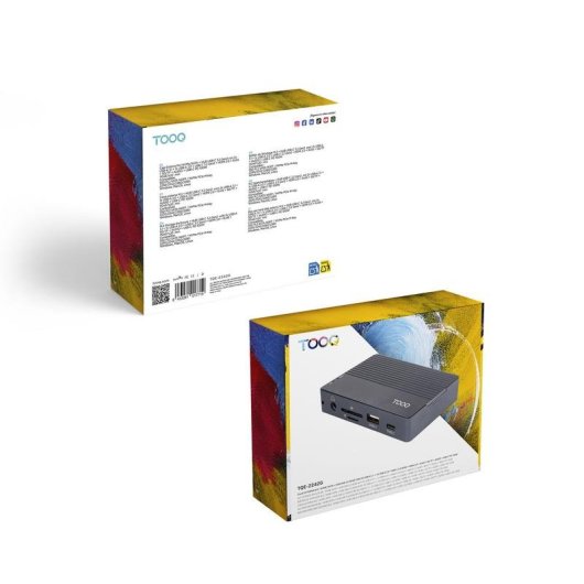 Caja PC TooQ TQE-2242G M.2 Aluminium Gris avec HUB USB-C 10 en 1