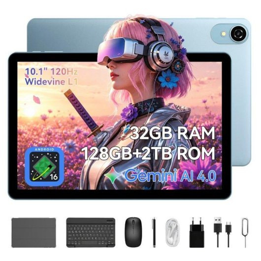 Tablet ExcitPower W80 WiFi + 4G 10,1" 8GB 128GB Azul