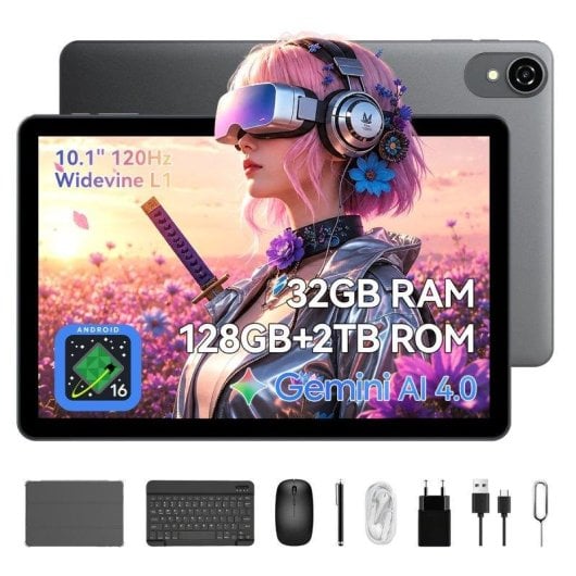 Tablet ExcitPower W80 WiFi + 4G 10,1" 8GB 128GB Gris
