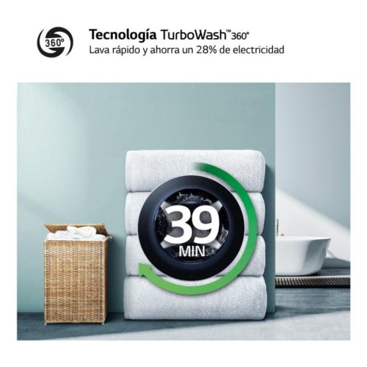 Lavasecadora LG 11/6 kg A/D F4DR7011AGW con inteligencia artificial y Wi-Fi