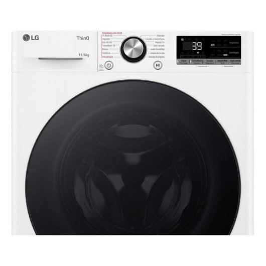 Lavasecadora LG 11/6 kg A/D F4DR7011AGW con inteligencia artificial y Wi-Fi