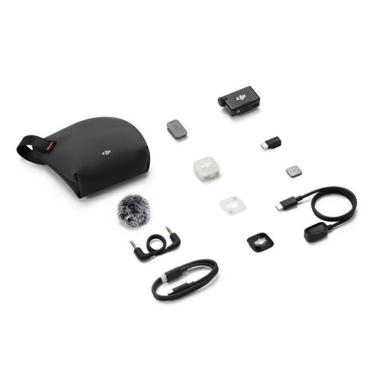 Microfono DJI Mic Mini 2S wireless omnidirezionale con ricevitore per fotocamera