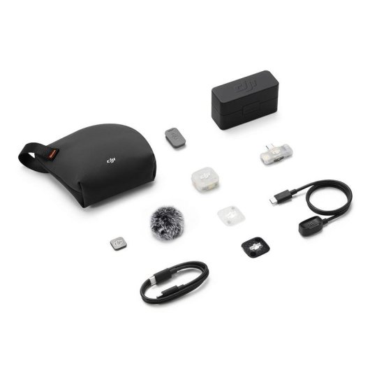 Microfono DJI Mic Mini 2S omnidirezionale con trasmettitore e ricevitore mobile