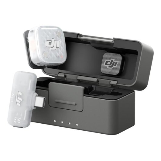 Microfono DJI Mic Mini 2S omnidirezionale con trasmettitore e ricevitore mobile