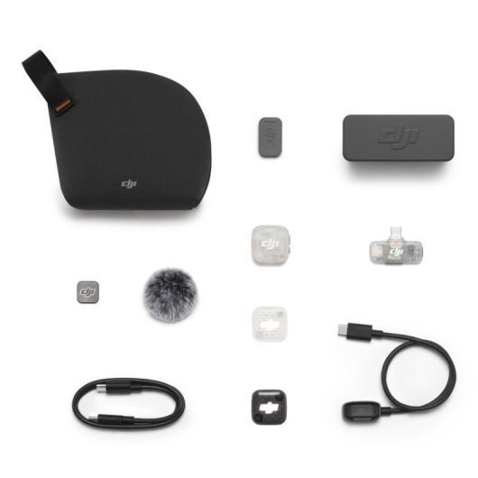 Microfono DJI Mic Mini 2S omnidirezionale con trasmettitore e ricevitore mobile