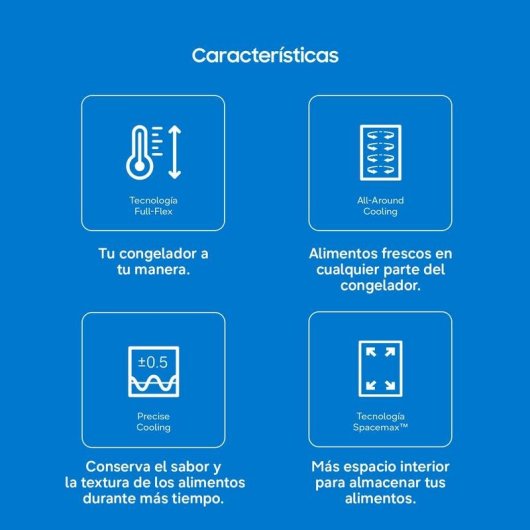 Congelador vertical Samsung RZ40H32PETEF 323L Clase E Acero Inoxidable