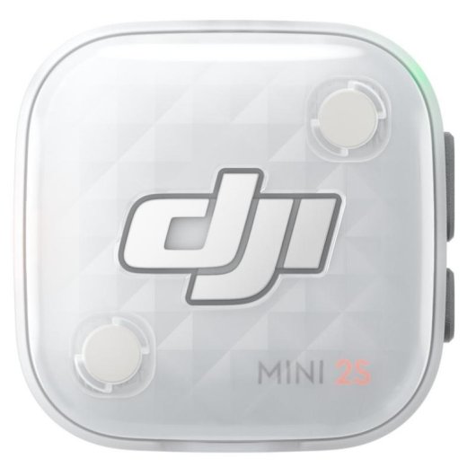 Microfono DJI Mic Mini 2S trasmettitore bodypack bianco portata 400 m