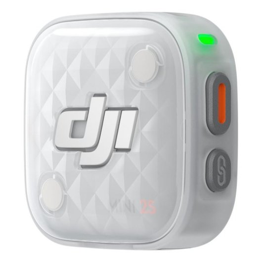 Microfono DJI Mic Mini 2S trasmettitore bodypack bianco portata 400 m