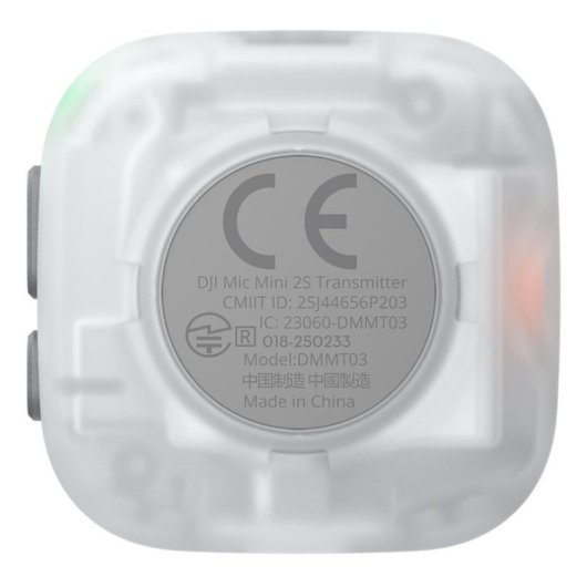 Microfono DJI Mic Mini 2S trasmettitore bodypack bianco portata 400 m