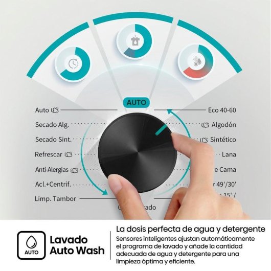 Lavasecadora Hisense 9 kg A WD1I9042BTF2 con tecnología inverter y vapor