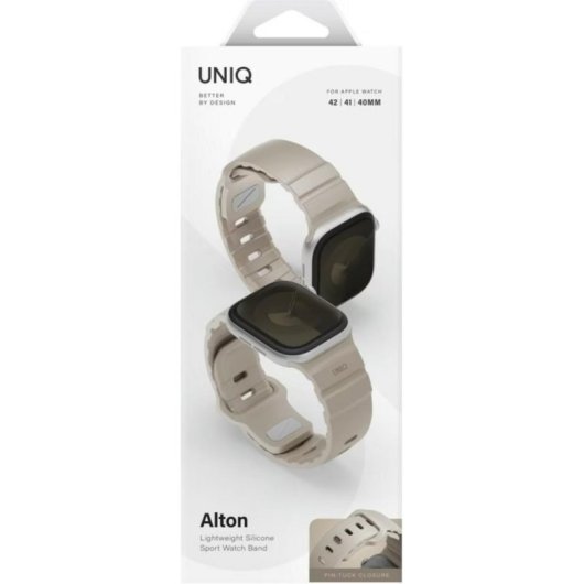 Bracelet UNIQ Alton Silicone Beige Etanche pour Apple Watch