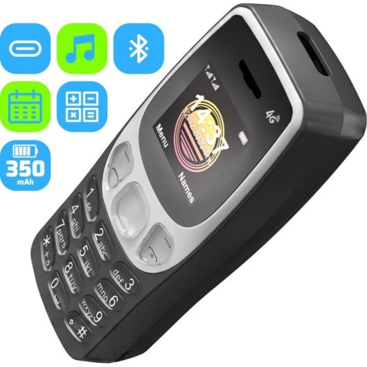 Avizar TEL-BM80 4G 2,4" Dual SIM Bluetooth USB-C Nero