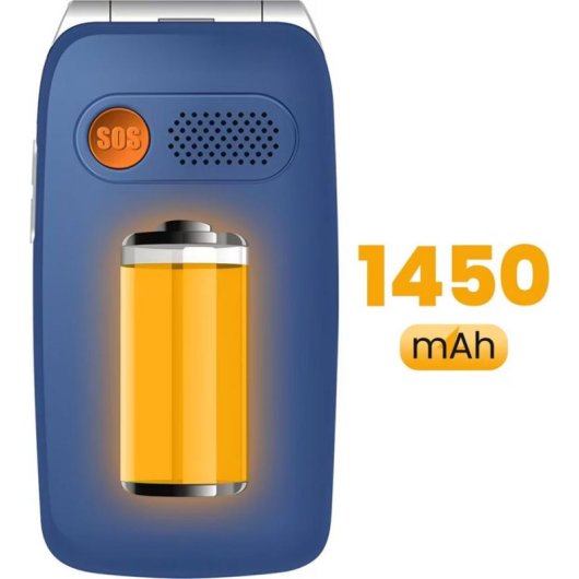 Avizar TEL-V202-BL 4G Téléphone pliable pour seniors Dual SIM Bleu