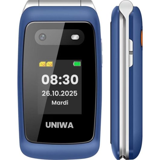 Avizar TEL-V202-BL 4G Téléphone pliable pour seniors Dual SIM Bleu
