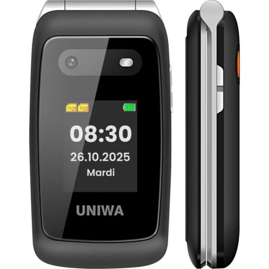 Avizar TEL-V202-BK 4G Klapphandy mit Doppelbildschirm Schwarz