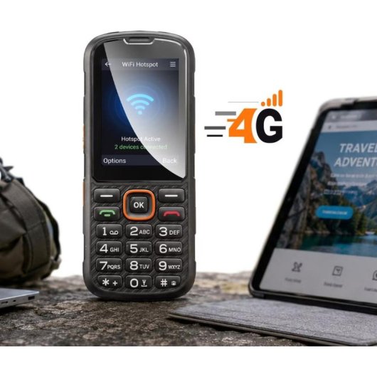 Avizar HP290Z 4G 2,8" IP68 Batteria 3000 mAh con Base di Ricarica Nero