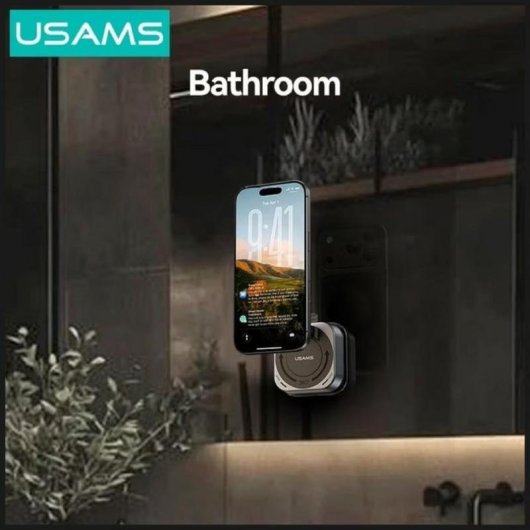 Soporte magnético para smartphone Usams US-SJ042-W con ajuste 720° y ventosa