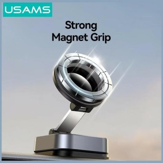 Soporte magnético para smartphone Usams US-SJ042-W con ajuste 720° y ventosa