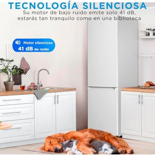 Frigorífico Combi Midea MDRB380FGE01A No Frost 180cm 270L E Blanco