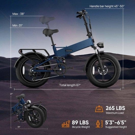 Velo Elec Urlife T5 Puissant 1500 W