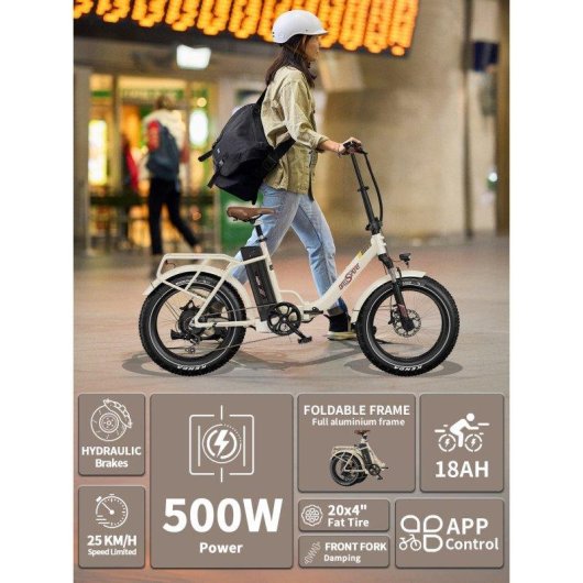 Velo electrique OneSport OT16 Max Pliable 500 W