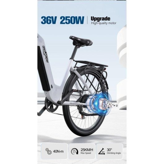 Bicicleta eletrica Onesport OT05 250 W autonomia 120 km