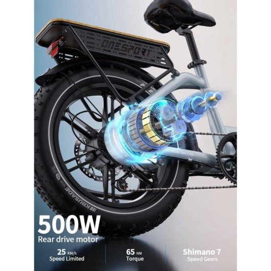 Velo electrique Onesport OT08 500 W Batterie 48 V 18 Ah