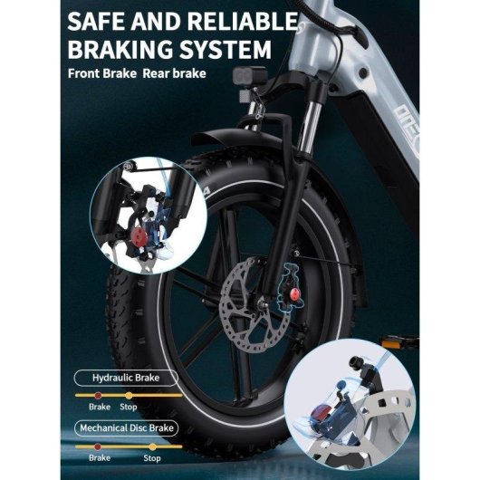 Velo electrique Onesport OT08 500 W Batterie 48 V 18 Ah