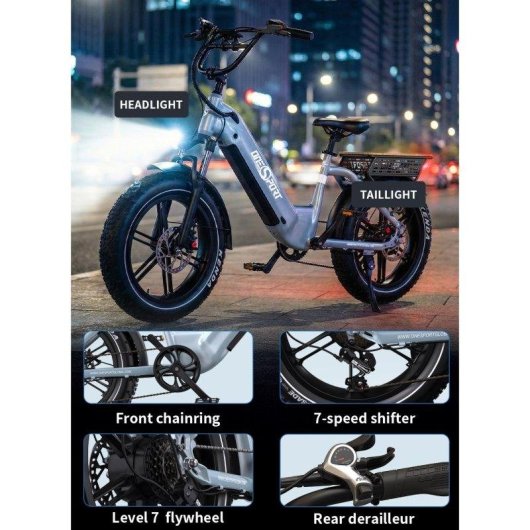 Velo electrique Onesport OT08 500 W Batterie 48 V 18 Ah