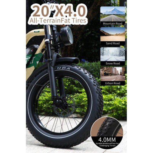 Bicicleta Eléctrica OneSport W66 500W 48V 20"