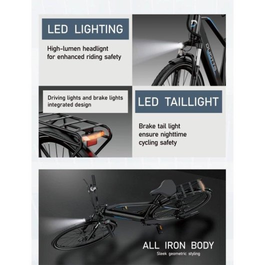 Duotts C29 Lite E-Bike 250 W 36V 13Ah Reichweite 40 km