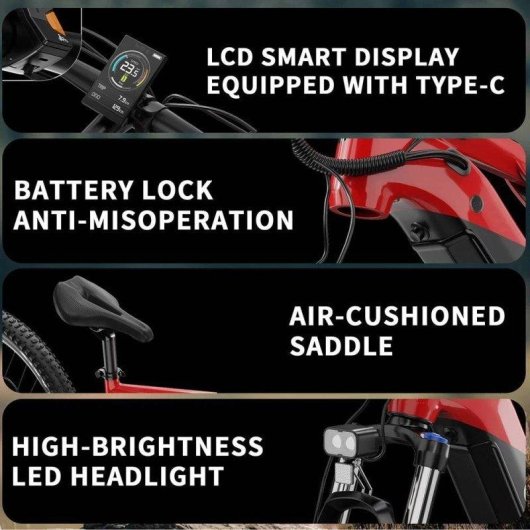 Velo electrique Duotts E29 250 W Batterie 48 V 13,5 Ah