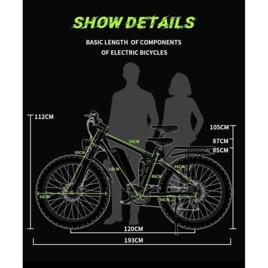 Vélo électrique Duotts S26 double moteur 750 W