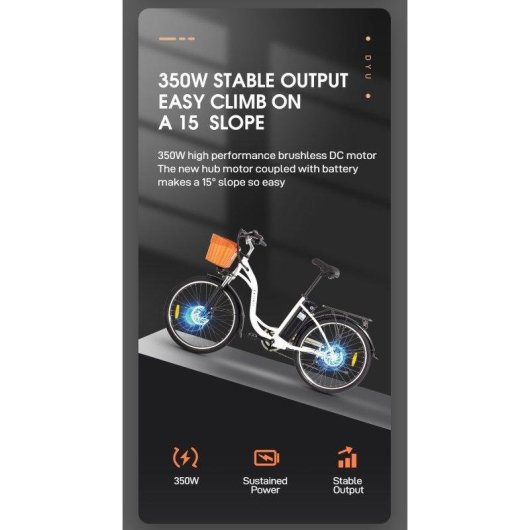 Velo Elettrico DYU C6 per Adulti 250 W 36V 12,5Ah