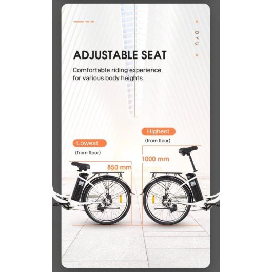 Velo Elettrico DYU C6 per Adulti 250 W 36V 12,5Ah