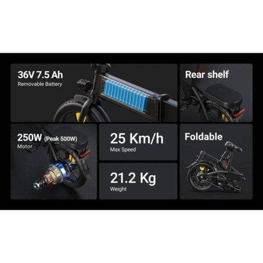 Velo Electrique DYU A1F Pro Pliable et Leger