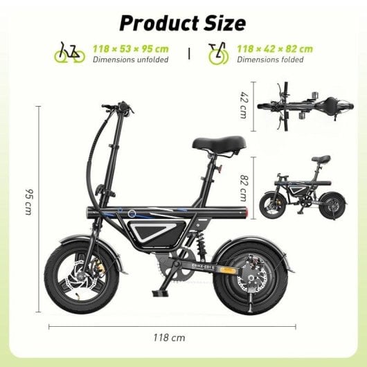 Velo Electrique iScooter EB1S 500 W Batterie 36 V 12 Ah