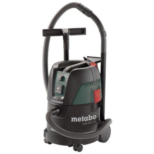 Aspirador industrial Metabo ASA 25 L PC 1250 W 25 L Seco y húmedo Negro Verde