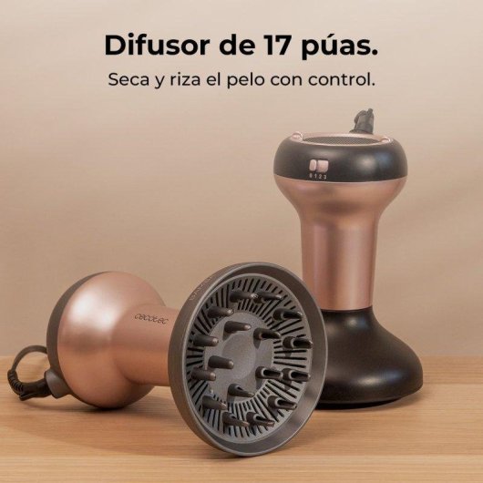 Phon con Diffusore Ionico Cecotec Bamba Ionicare Magicurls Black 800W 3 Temperature 2 Velocità Nero