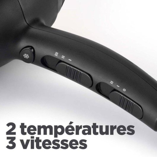 Secador de Pelo con Difusor BaByliss Power Dry D563DE 2100W 3 Temperaturas 2 Velocidades Accesorios Negro